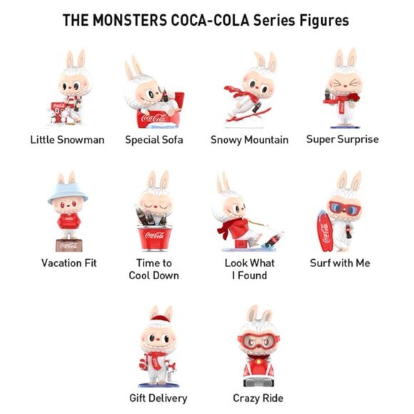 POP MART THE MONSTERS LABUBU Coca-Cola Series, Blind Box Figurines- WHOLE SET - Picture 7 of 9